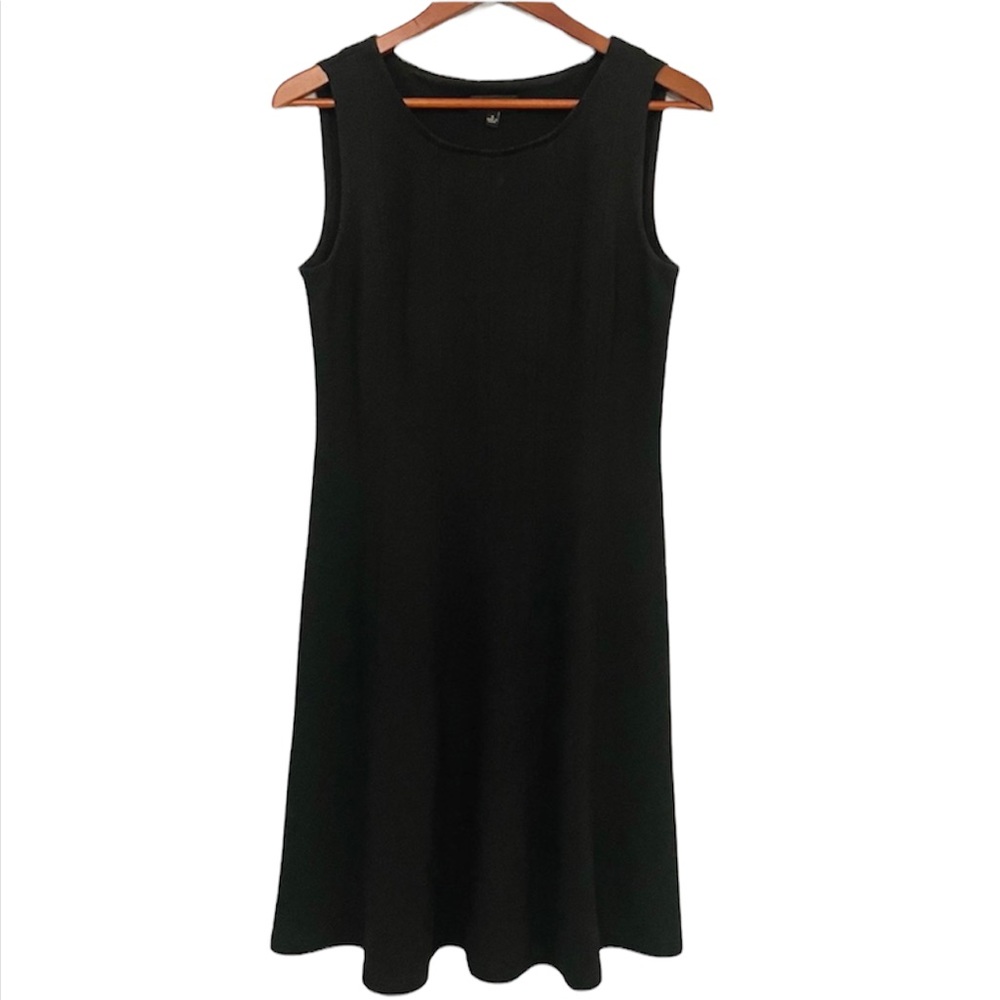 Spense Black Sleeveless Seam A-Line Dress Knit Business Career Office Work 6